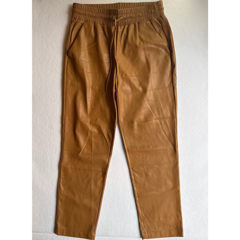 LOFT Pull On Slim Pants In Faux Leather Size S - Picture 3 of 8